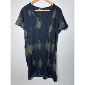 Burning Torch T Shirt Tunic XXS Black Tie Dye Brown Whimsigoth Grunge Boho